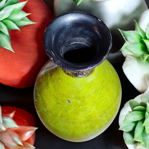 Large Lightweight Green Vase with Distressed Finish - 2' Tall - Picture 5 of 13